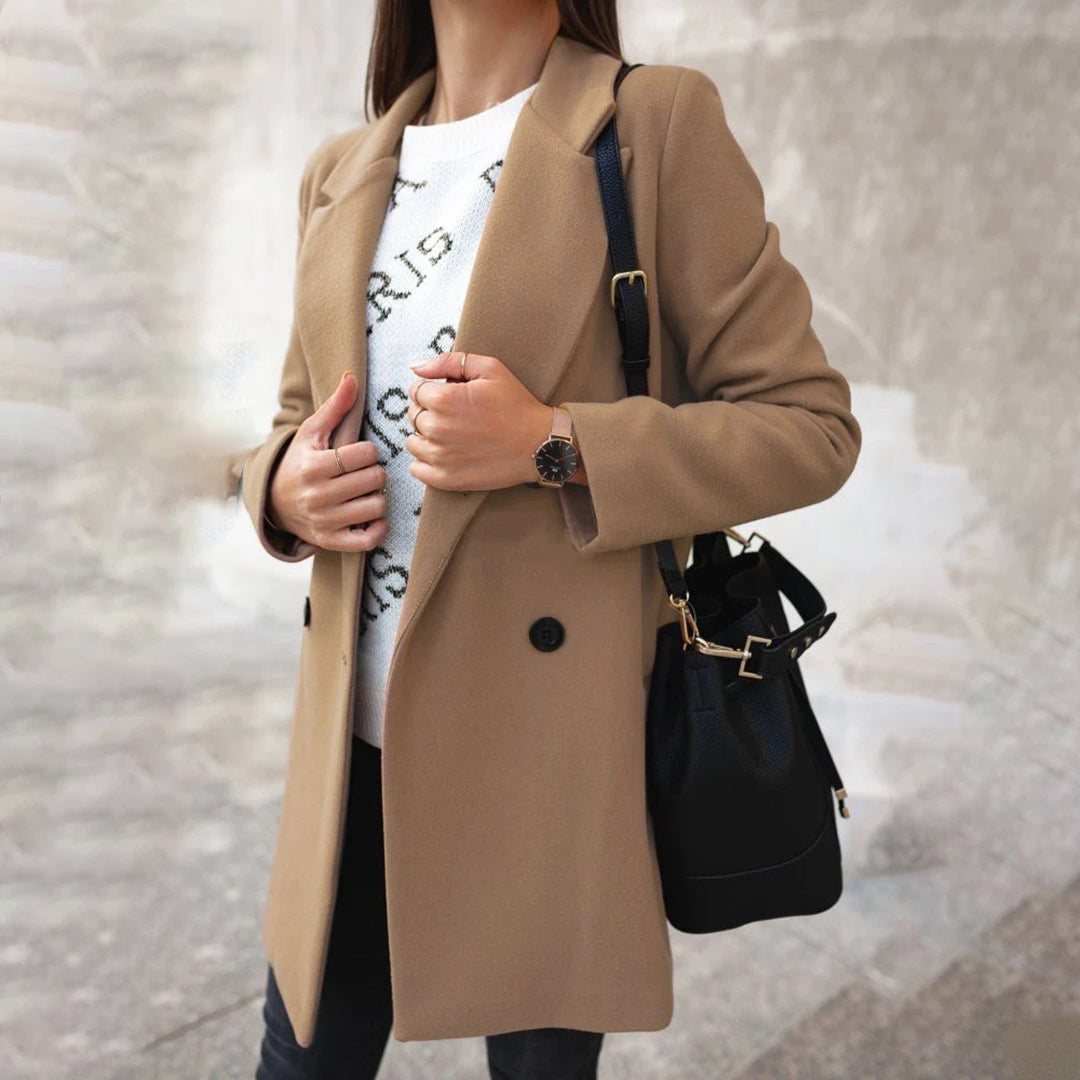 Women Winter coat Double-breasted Timeless – Warm &amp; Stylish