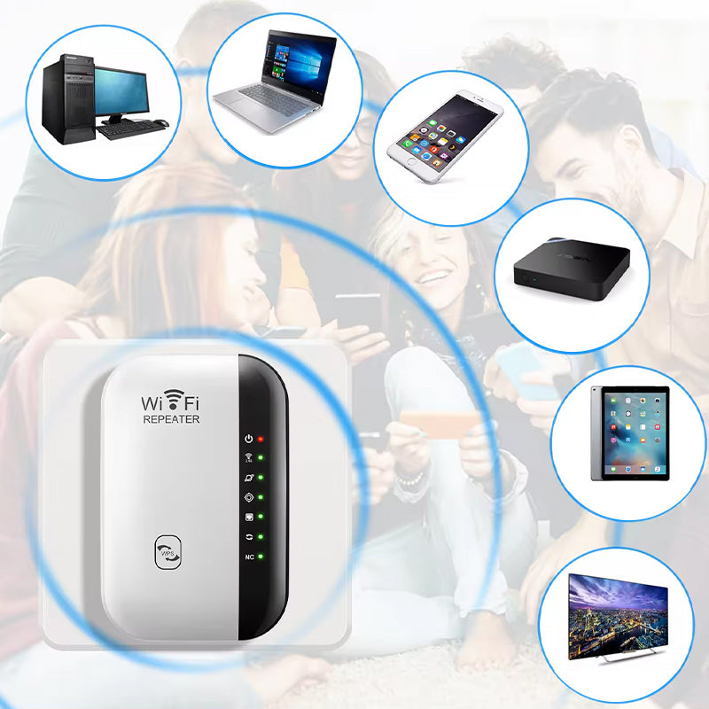 Long range wireless WiFi signal booster