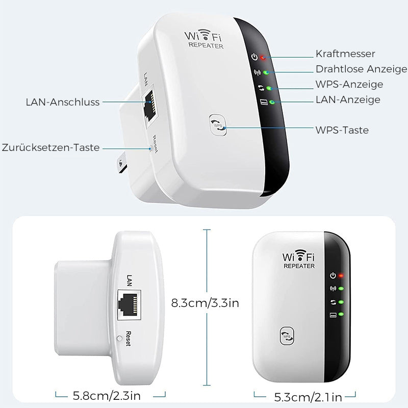 Long range wireless WiFi signal booster
