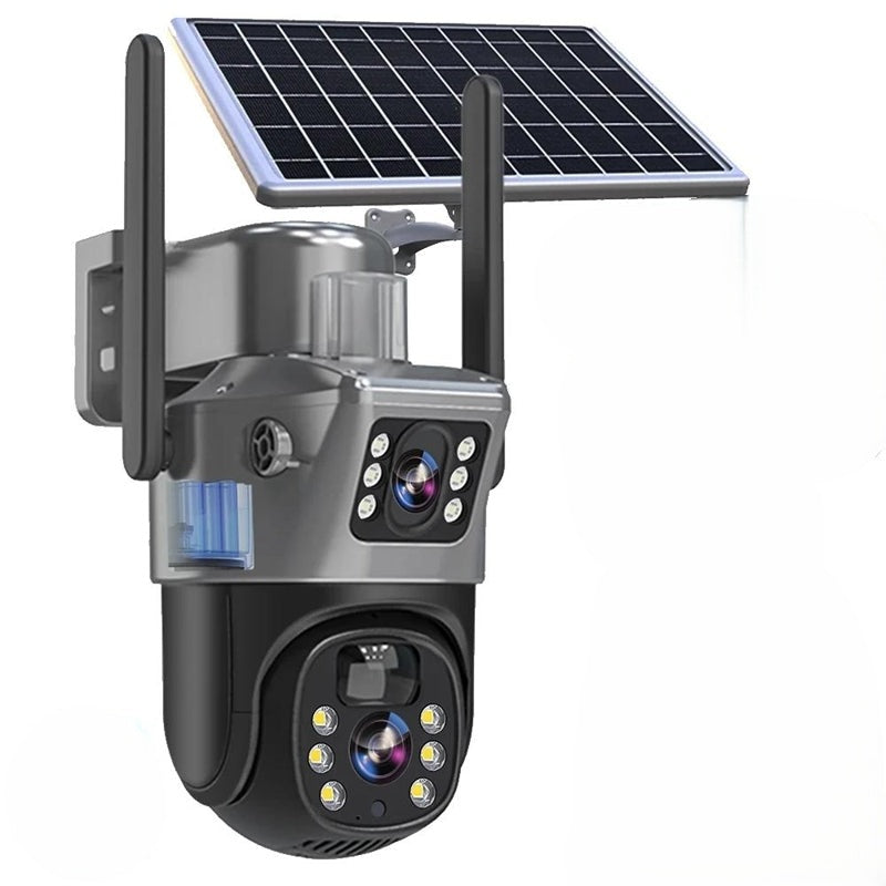 Wireless 4 k security camera with solcellepanel for home and garden