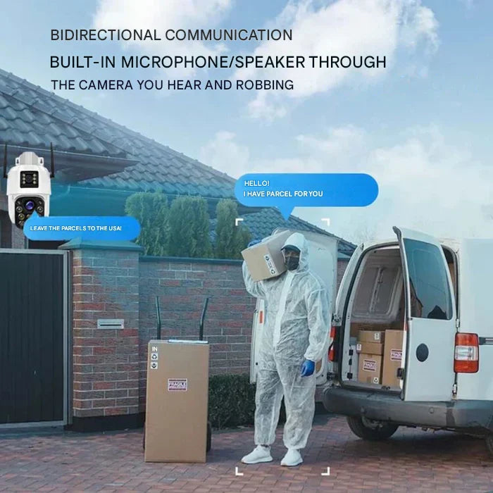 Wireless 4 k security camera with solcellepanel for home and garden