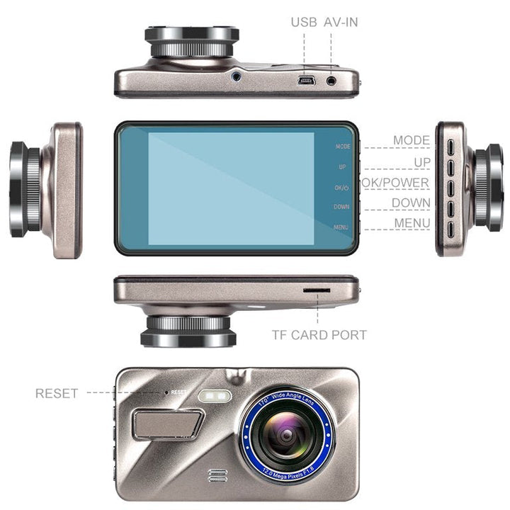 Wireless Dash Cam with Dual Cameras