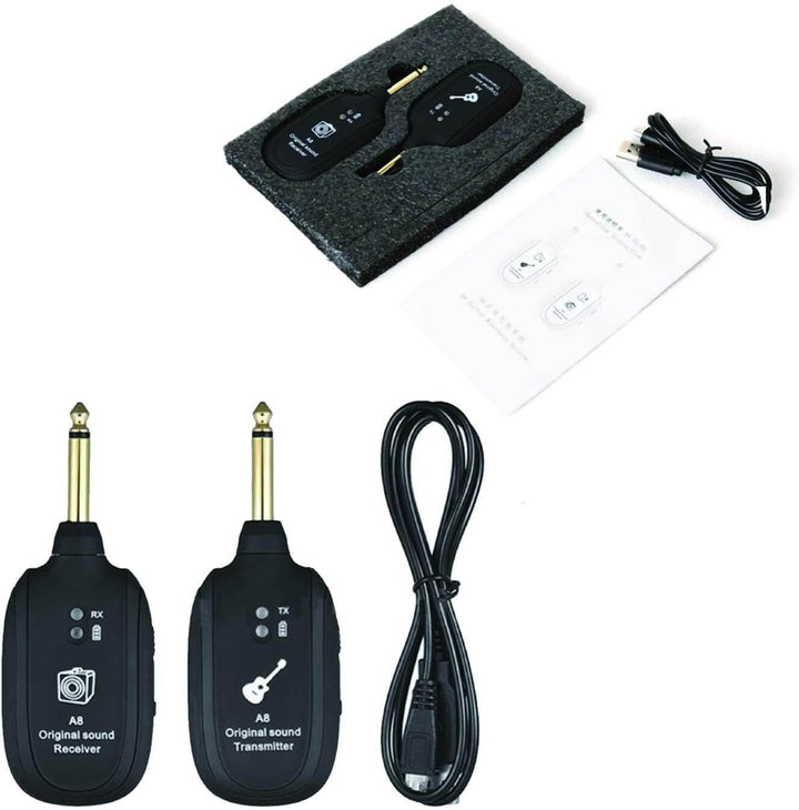 Wireless Guitar Amplifier System – Transmitter &amp; Receiver for Free Playing