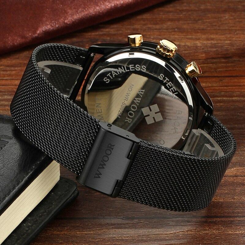 Ultra-tynn men krono graph wristwatch