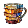 Unique bokformet coffee mug for bokelskere in gold