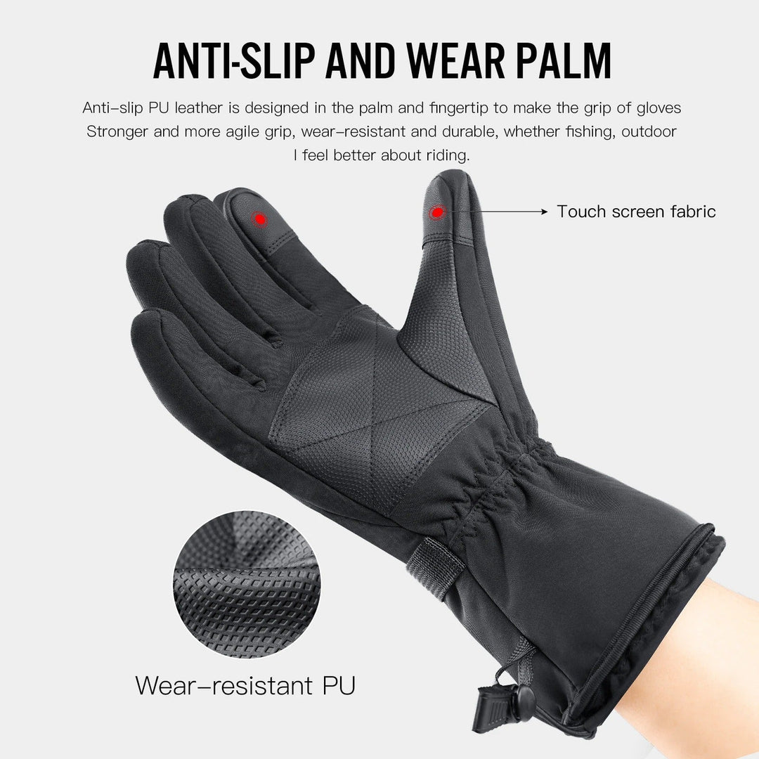 Unisex Battery-Powered Heated Touchscreen Gloves