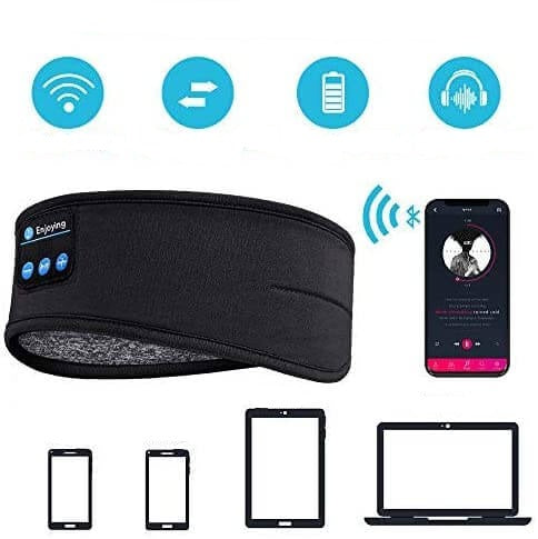 Unisex Bluetooth Headband with Integrated Headphones