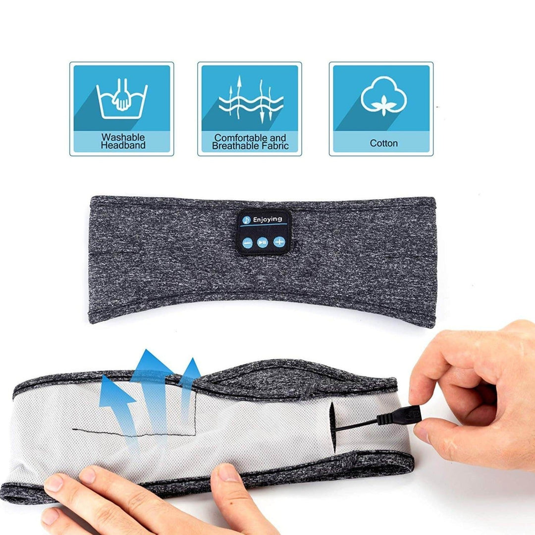 Unisex Bluetooth Headband with Integrated Headphones