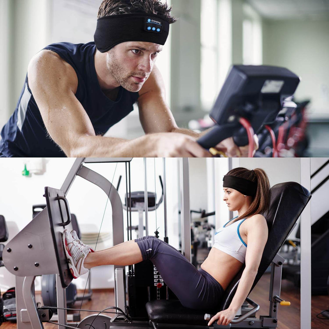 Unisex Bluetooth Headband with Integrated Headphones