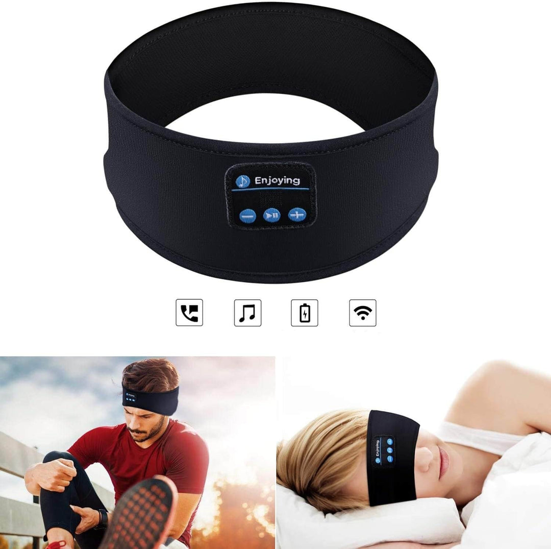 Unisex Bluetooth Headband with Integrated Headphones