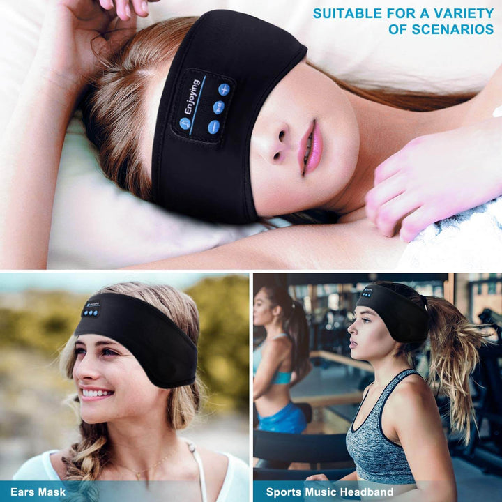 Unisex Bluetooth Headband with Integrated Headphones