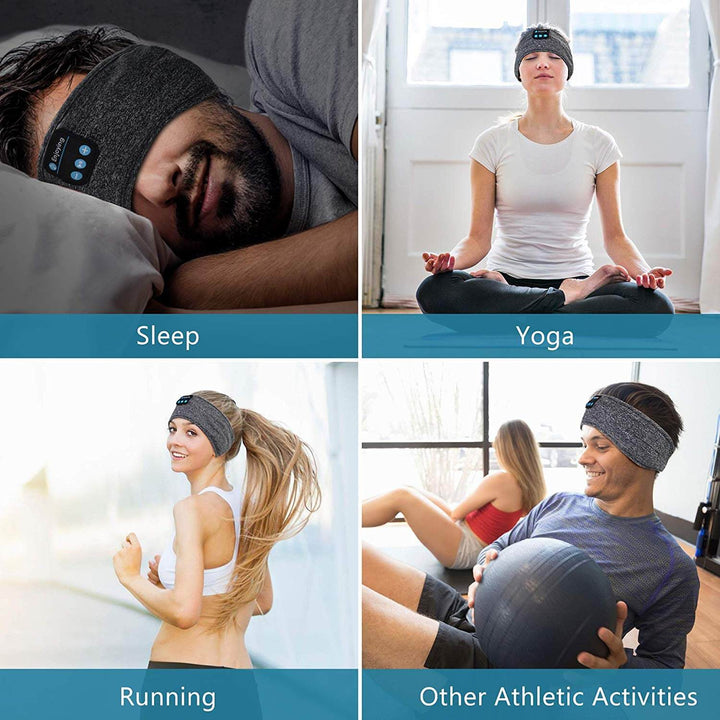 Unisex Bluetooth Headband with Integrated Headphones