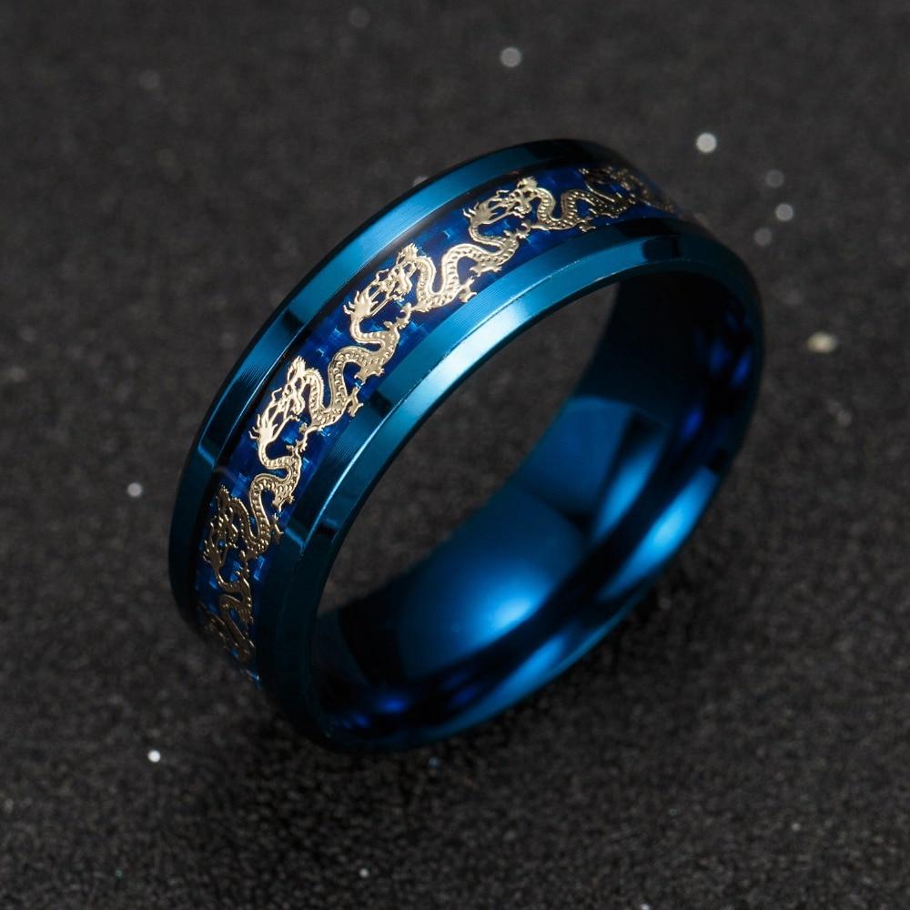 Unisex Dragon Ring in Titanium Steel - Celtic Design