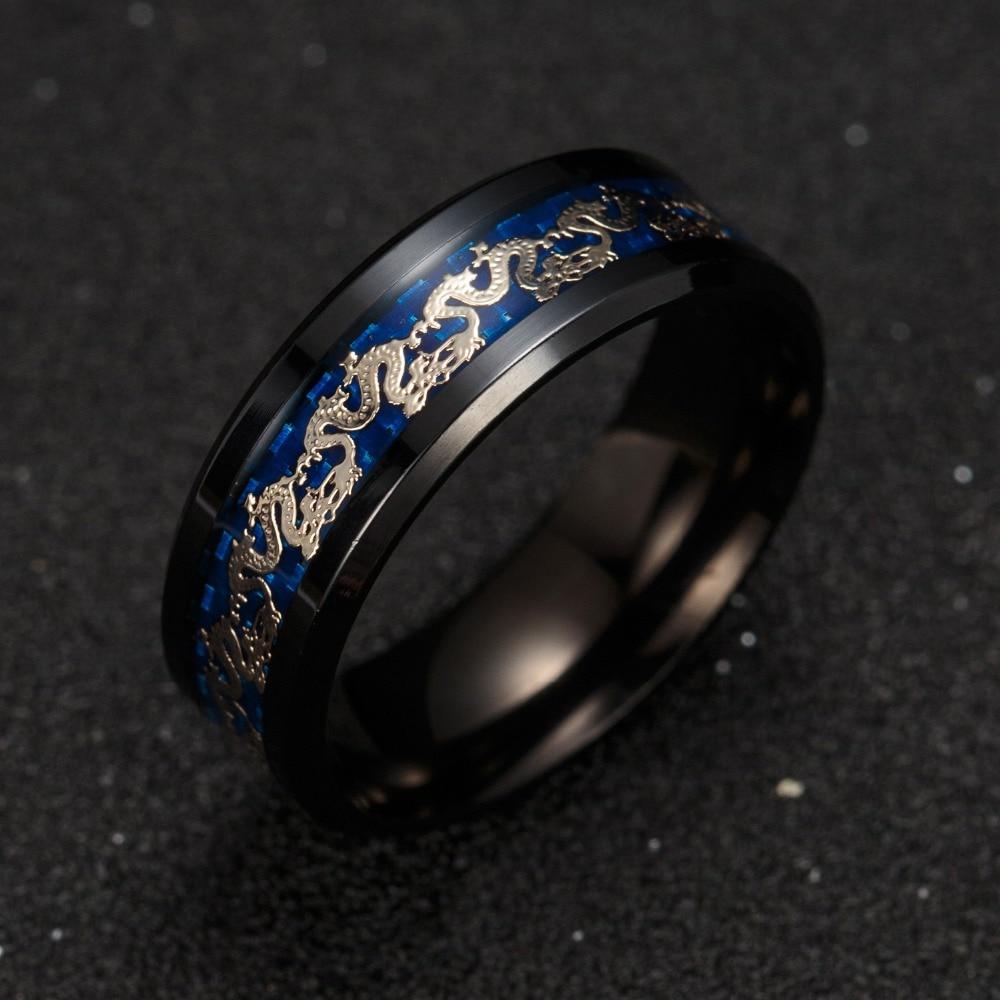 Unisex Dragon Ring in Titanium Steel - Celtic Design
