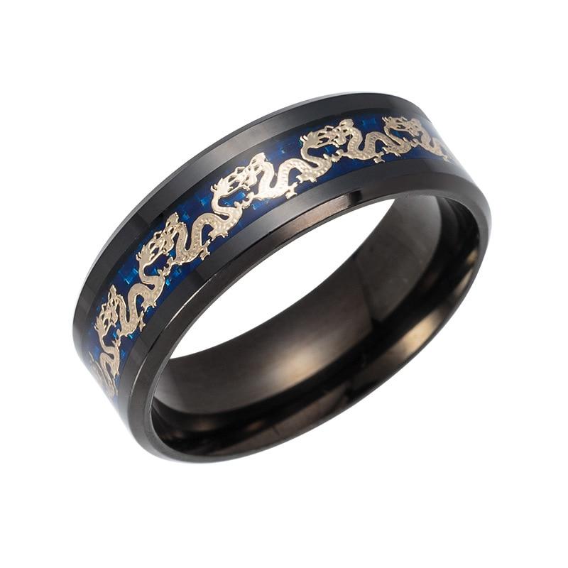 Unisex Dragon Ring in Titanium Steel - Celtic Design