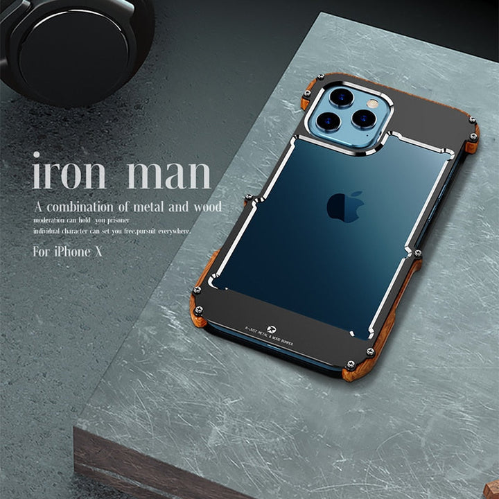 Unisex iPhone Case in Wooden Design
