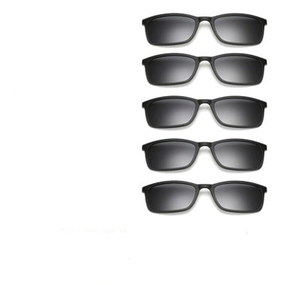 Unisex Magnetic Clip-on Sunglasses with Interchangeable Lenses