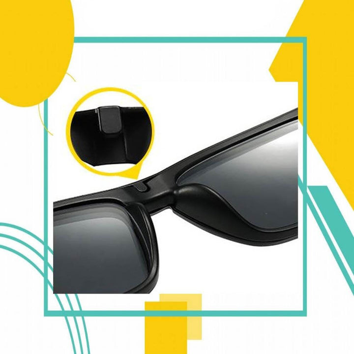 Unisex Magnetic Clip-on Sunglasses with Interchangeable Lenses