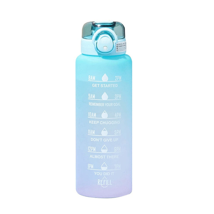 Unisex Motivational Water Bottle with Time Markers