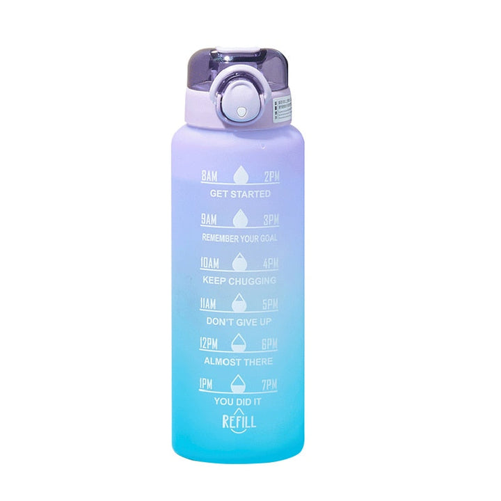 Unisex Motivational Water Bottle with Time Markers