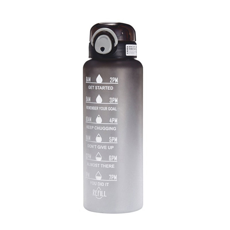 Unisex Motivational Water Bottle with Time Markers
