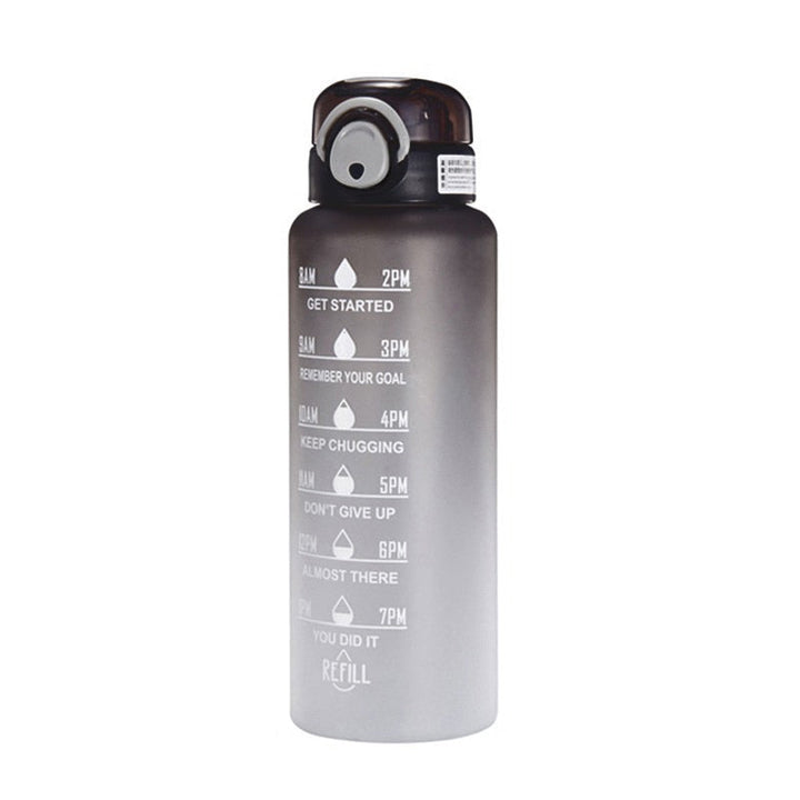 Unisex Motivational Water Bottle with Time Markers