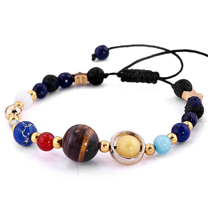 Unisex Solar System Bracelet with Natural Stones