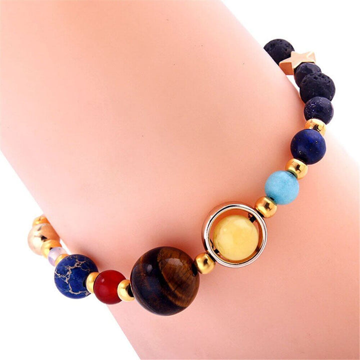 Unisex Solar System Bracelet with Natural Stones