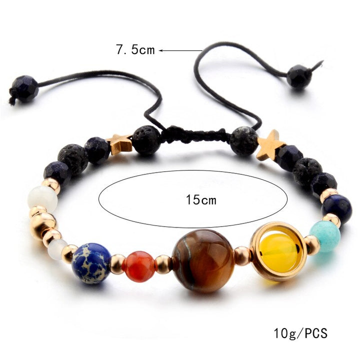 Unisex Solar System Bracelet with Natural Stones