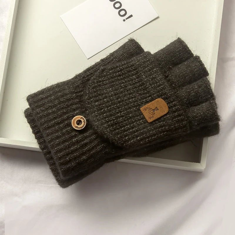 Unisex Half-Finger Touchscreen Winter Gloves