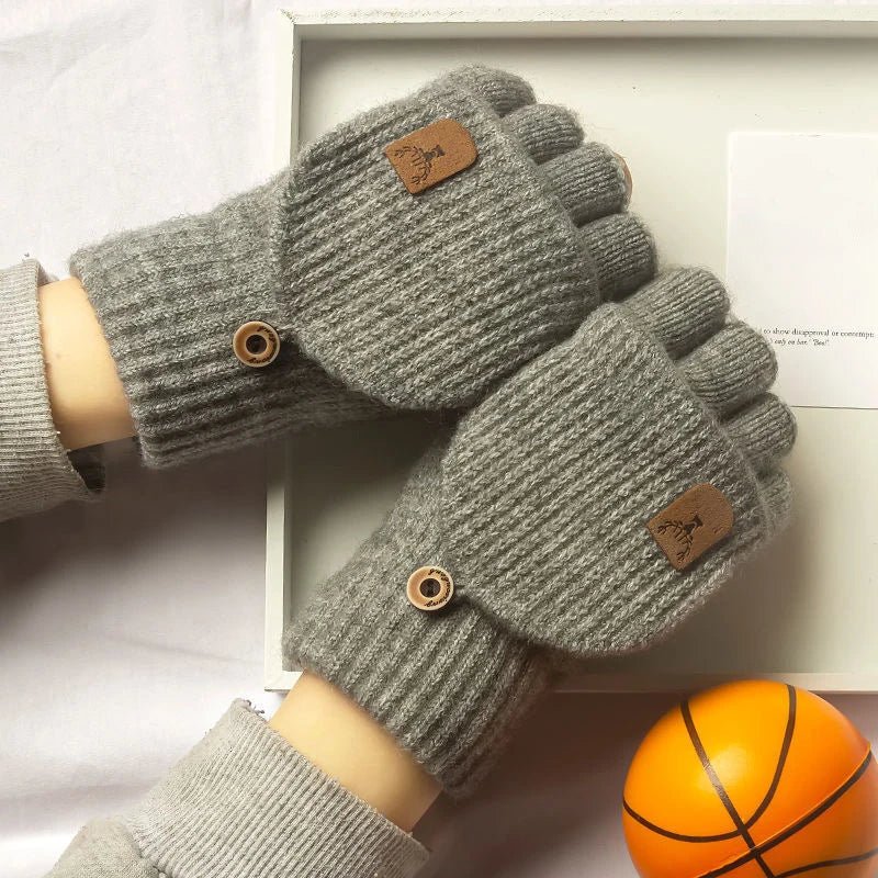 Unisex Half-Finger Touchscreen Winter Gloves