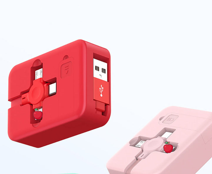 Universal 3-in-1 Telescopic Ladekabel with Phone holder