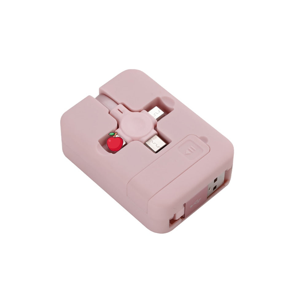 Universal 3-in-1 Telescopic Ladekabel with Phone holder