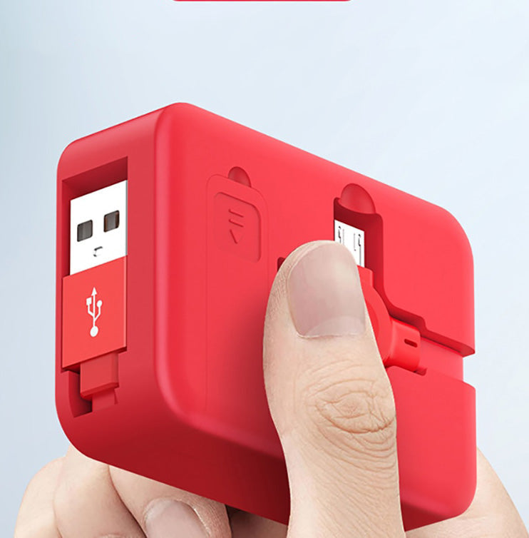 Universal 3-in-1 Telescopic Ladekabel with Phone holder