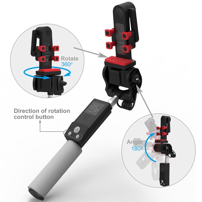 Universal 360° Rotatable Selfie Stick for Mobile