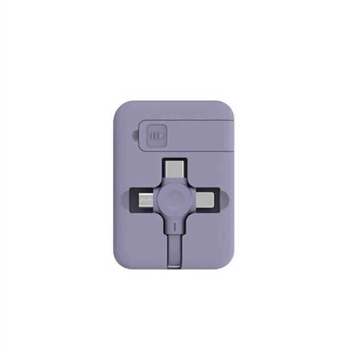 Universal 3-in-1 Retractable Charging Cable with Phone Stand