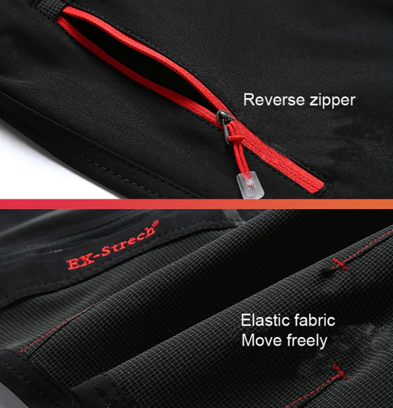 Men's Waterproof Convertible Hiking Trousers with Zip-Off Legs