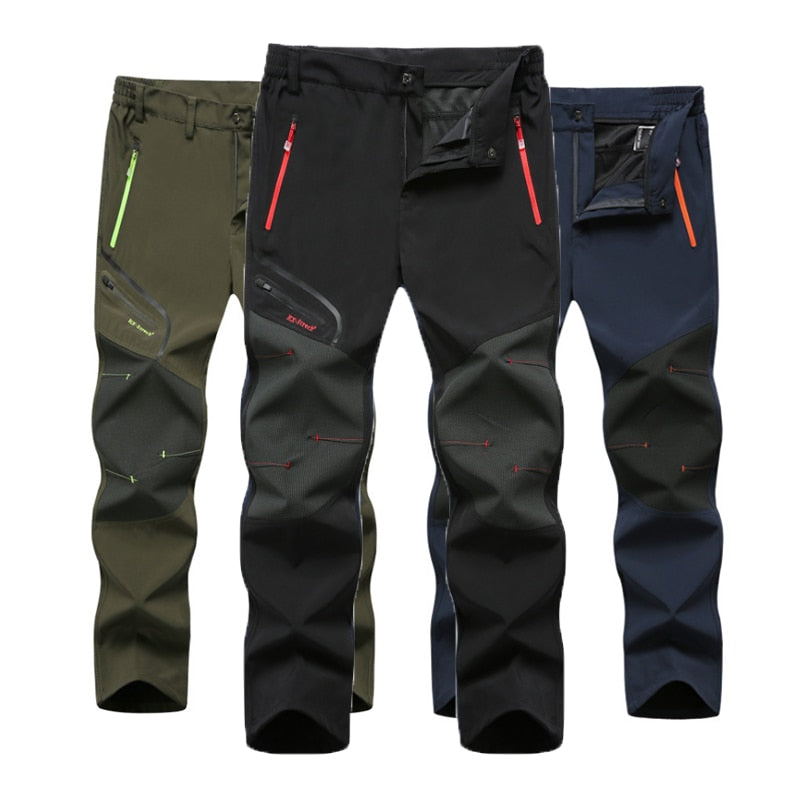 Men's Waterproof Convertible Hiking Trousers with Zip-Off Legs