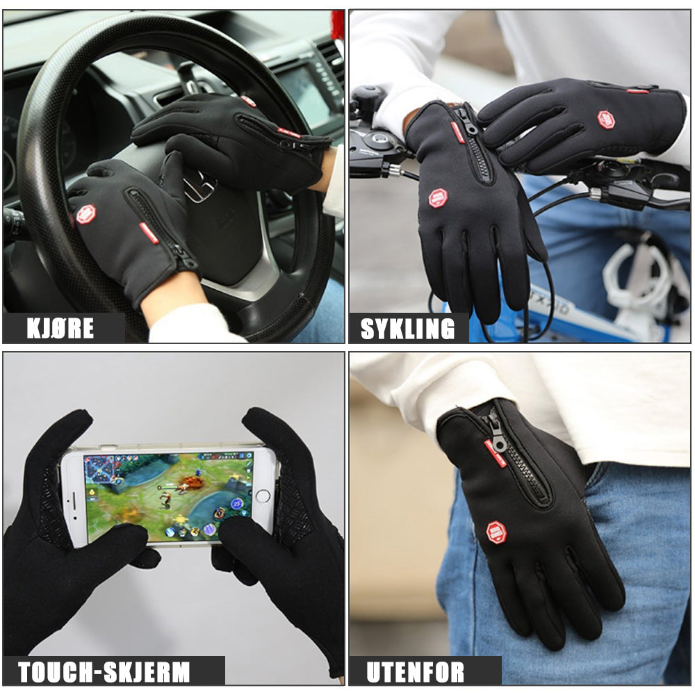 Unisex Waterproof Winter Gloves with Touchscreen Fingertips