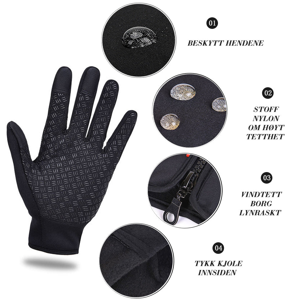 Unisex Waterproof Winter Gloves with Touchscreen Fingertips