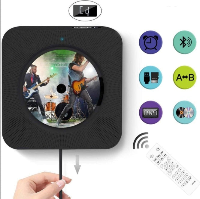 Multifunctional veggmontert cd-player with bluetooth