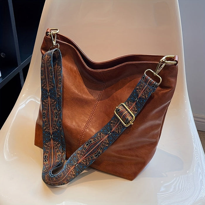 Hobo-skulderveske for kvinner med justerbar stropp