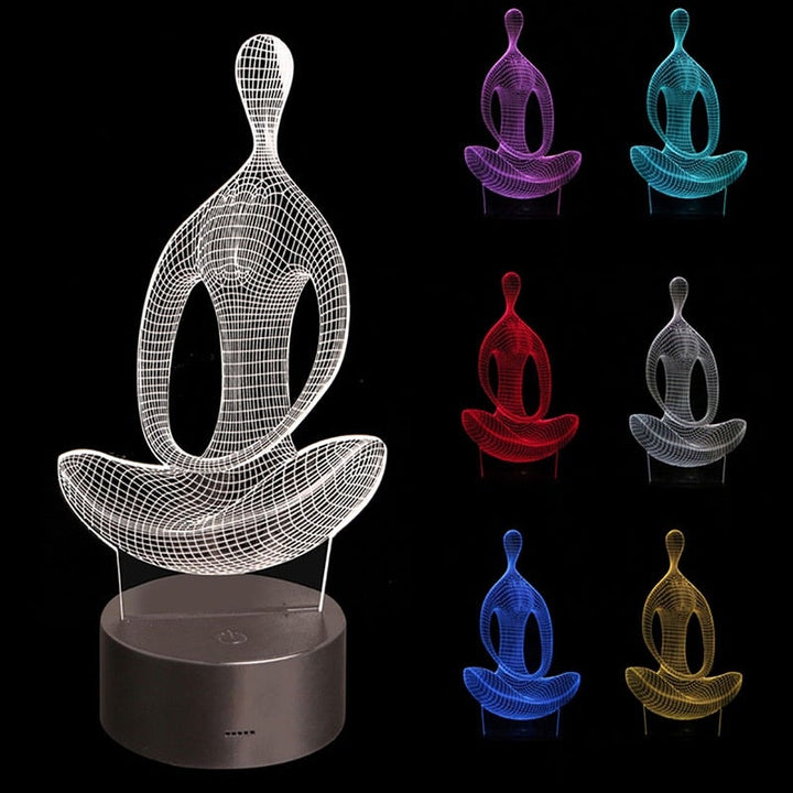 Yoga 3D Illusion Lamp